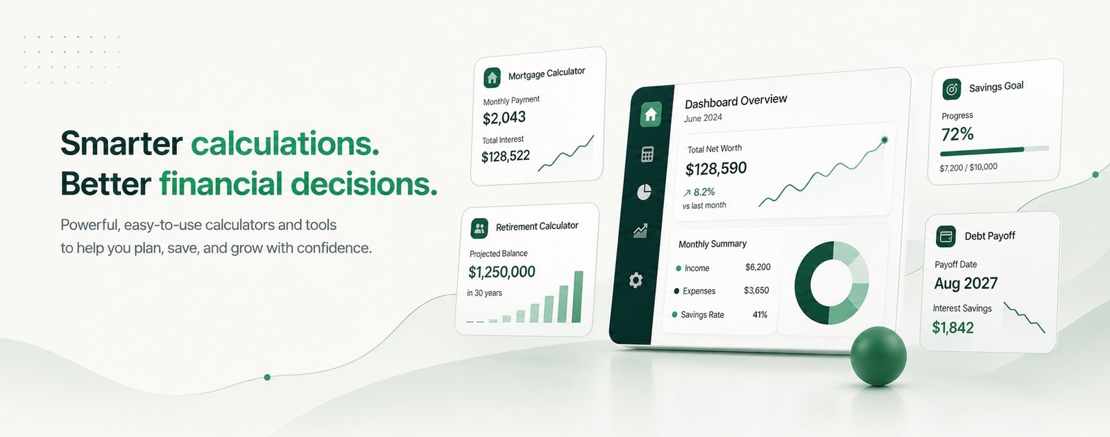 Smarter calculations, better financial decisions — WalletCalcs dashboard preview
